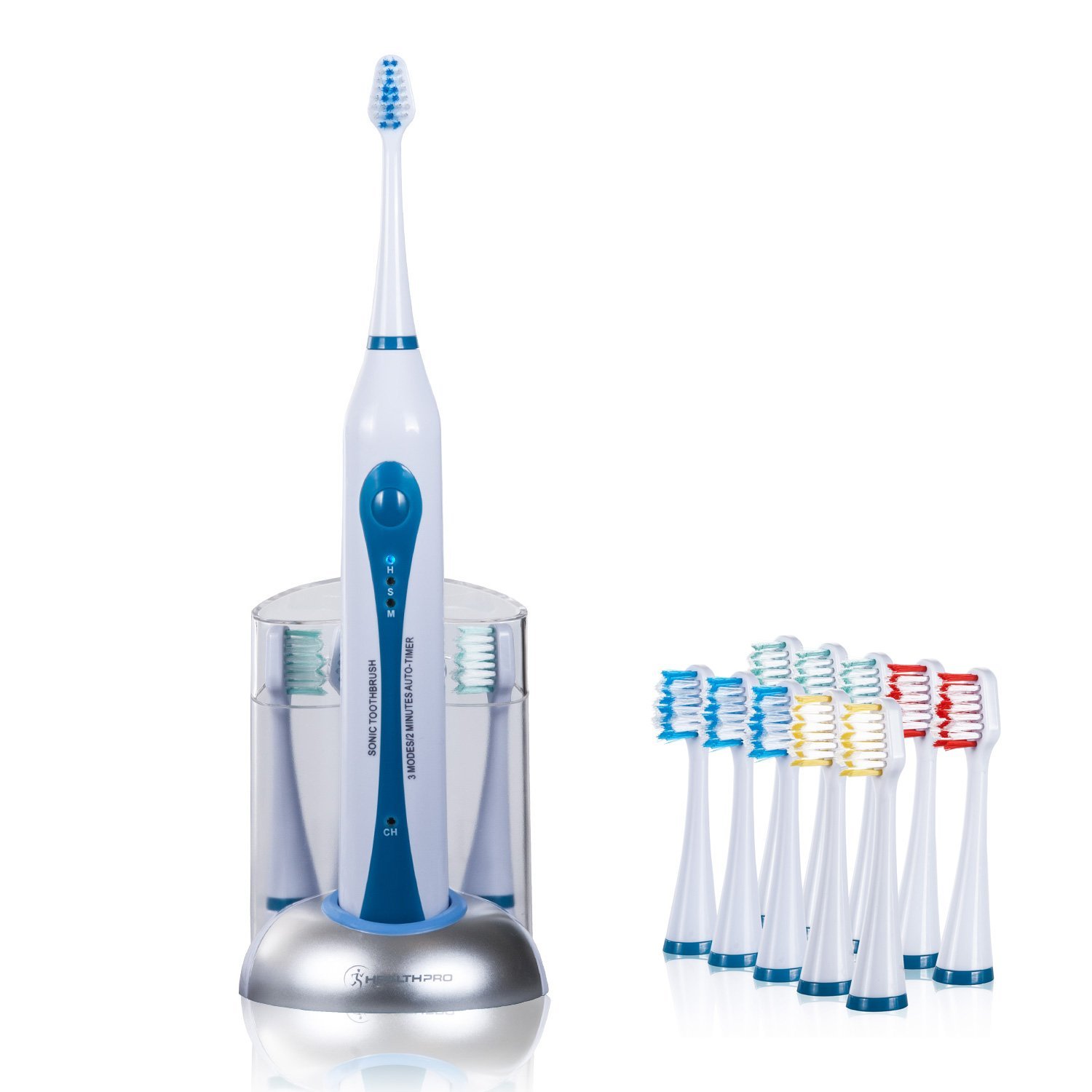 Health HP-STX High Power Sonic Electric Toothbrush with Dock Charger & 10 Heads—$22.95!