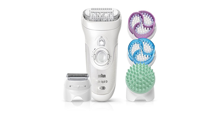 Braun Silk-épil 9 9-961V Women’s Epilator, Electric Hair Removal, with 2 Exfoliation Brushes & Skin Care System – Just $109.99!