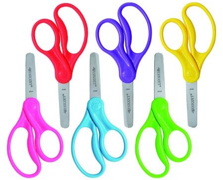 SIX Pairs of Wescott 5″ Blunt Kids Scissors Only $4.27!