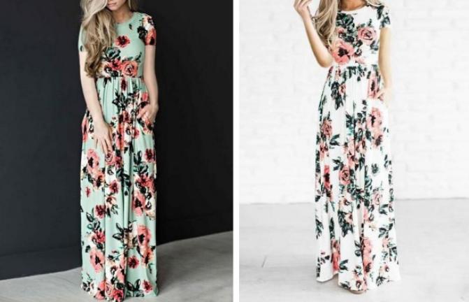 Floral Pocket Maxi Dress – Only $19.99!