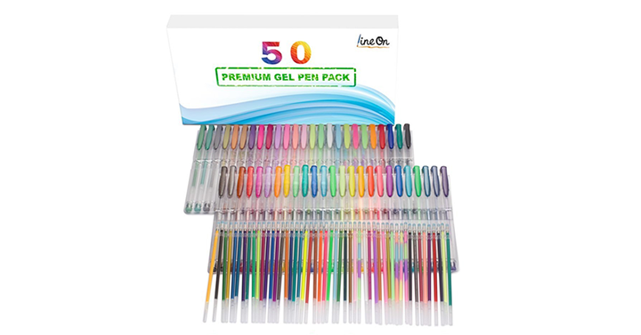 50 Colors Gel Pens with 50 Refills Set – Just $8.85!