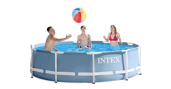 INTEX 12ft X 30in Prism Frame Pool Set with Filter Pump – Just $80.47!