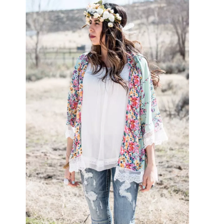 Jane: Floral and Lace Kimonos- 6 Colors- for Only $14.99! (Reg. $59.99)