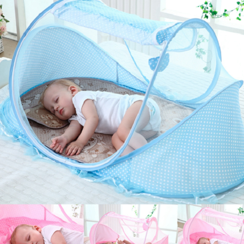 Infant Portable Folding Travel Bed with Crib Canopy Mosquito Net Tent Only $26.15! (Reg. $75)