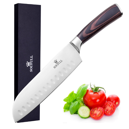 Santoku Mirror Polished 7 inches High Carbon Stainless Steel Knife Just $19.60! (Reg. $138.80)