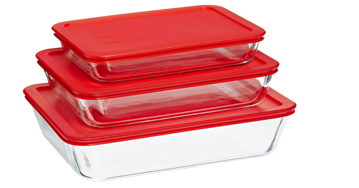 Pyrex Simply Store 6-pc Rectangular Set Only $10.49 with coupon!