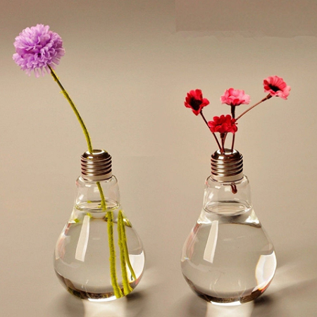 Light Bulb Shaped Glass Vase for Only $2.99 + Free Shipping!