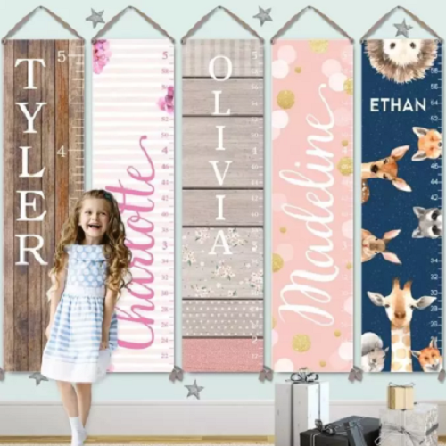 Jane: Personalized Canvas Growth Charts- 40 Styles- Only $27.99! (Reg. $60)