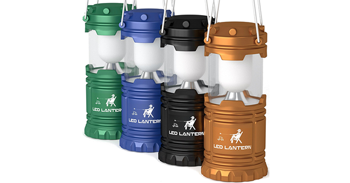 LED Camping Lantern/Flashlights – 4 Pack – Just $19.99! Back in stock!