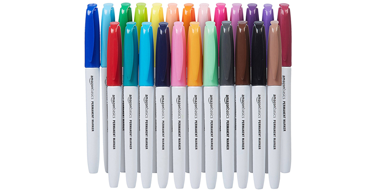 AmazonBasics Permanent Markers – Assorted Colors, 24-Pack – Just $5.49!