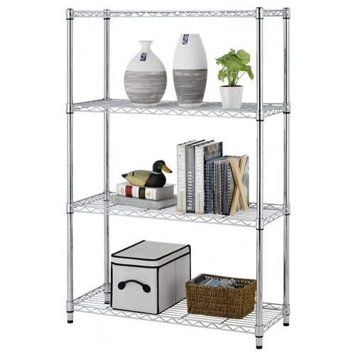 Steel Wire 4 Tier Metal Shelving Rack Only $24.99 Shipped!