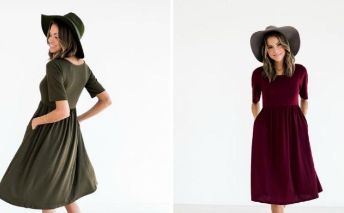 Empire Midi Dress – Only $9.99!