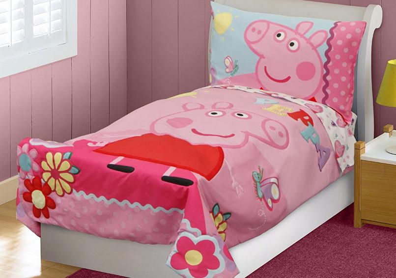 pink peppa pig toddler bed with mattress