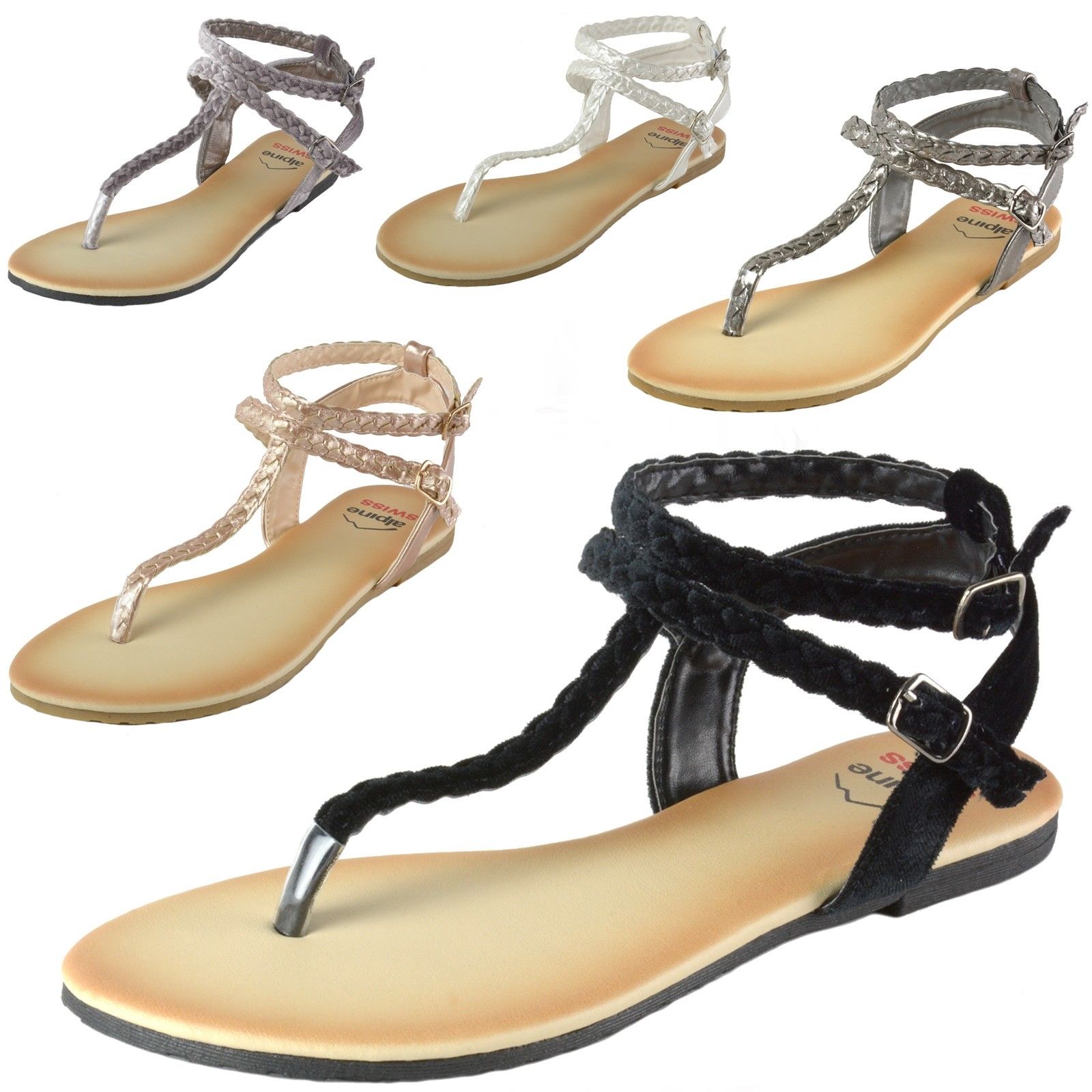 Alpine Swiss Braided Gladiator Sandals for only $9.99!!
