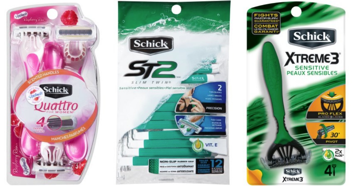 Schick Razor Packs Only 32¢ Each After Coupons and ECB!!