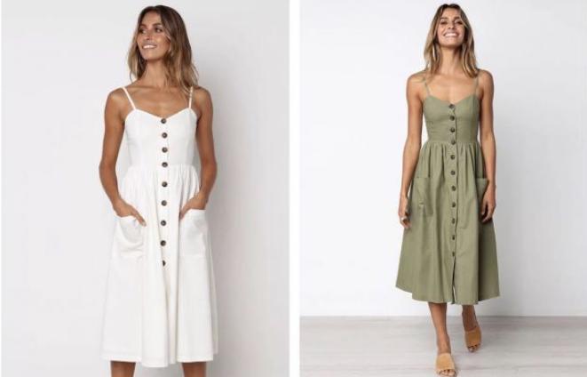 Spring Button Midi Dress – Only $19.99!