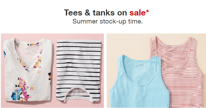 Summer Stock Up! Target: Women’s Tees & Tanks Only $5.00 Each! (Sizes XSmall – 4XLarge)