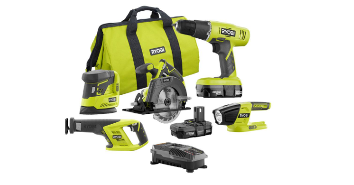 Home Depot: Ryobi 18-Volt ONE+ Combo Kit (5-Tool) Only $149 Shipped! (Reg. $249) Today Only!