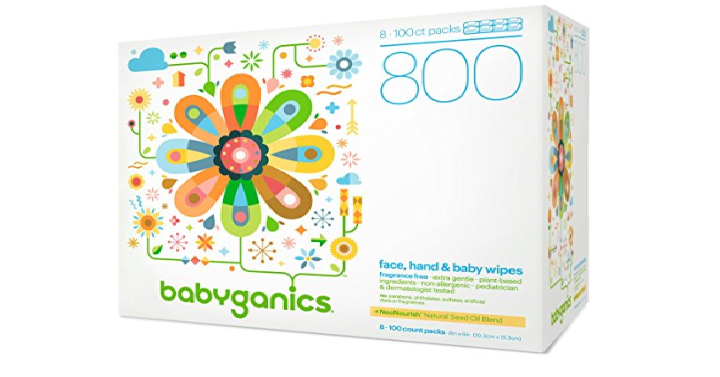 Babyganics Fragrance-Free Baby Wipes (800 Count) Only $12.37 Shipped! That’s Only $0.01 per Wipe!
