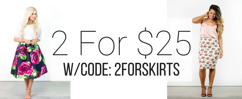 Cents of Style – 2 For Tuesday – CUTE Summer Skirts – Just 2 for $25! FREE SHIPPING!