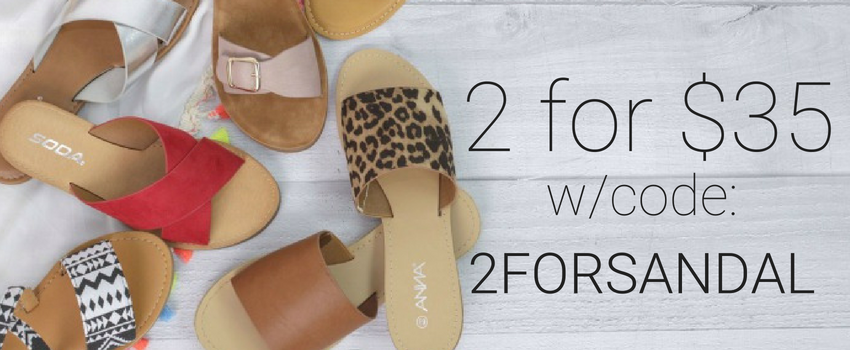 Cents of Style – 2 For Tuesday – CUTE Summer Sandals – Just 2 for $35! FREE SHIPPING!