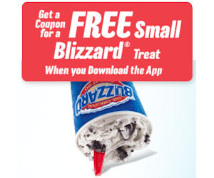 FREE Blizzard Treat When You Download the Dairy Queen App!
