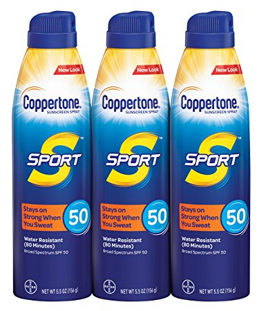Pack of 3 Coppertone SPORT Sunscreen Spray—$14.52!