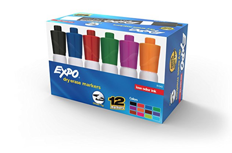 EXPO Low-Odor Dry Erase Markers 12-Count Just $9.60!