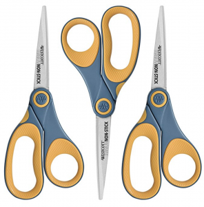 Westcott 8″ Titanium Non-Stick Straight Scissors 3-Pack Just $12.60!