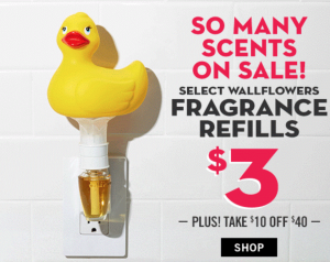 Bath & Body Works Semi-Annual Sale! $3.00 Wallflower Fragrance Refills! Plus, $10 Off $40!