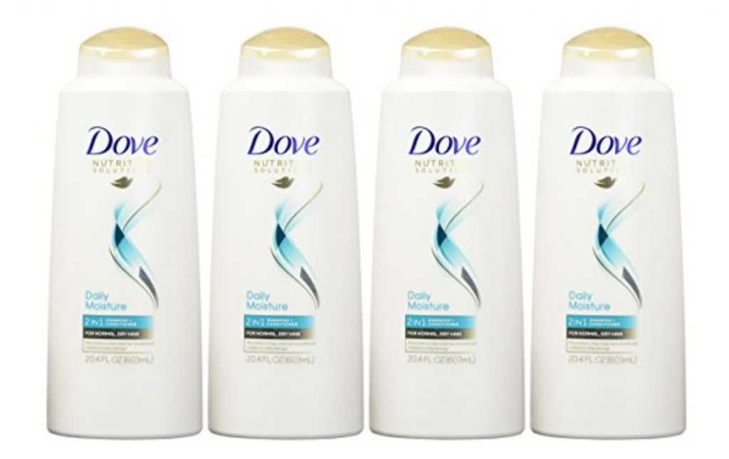 Dove Nutritive Solutions 2 in 1 Shampoo and Conditioner 4-Pack $9.88!