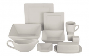 Nova 24-Piece Square Dinnerware Set Plus 10 Bonus Serving Pieces Just $29.99!