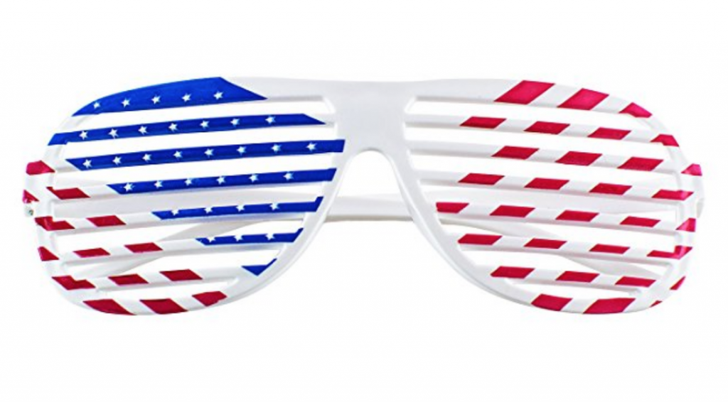 American Flag USA Patriotic Plastic Shutter Glasses 12-Count Just $8.99!