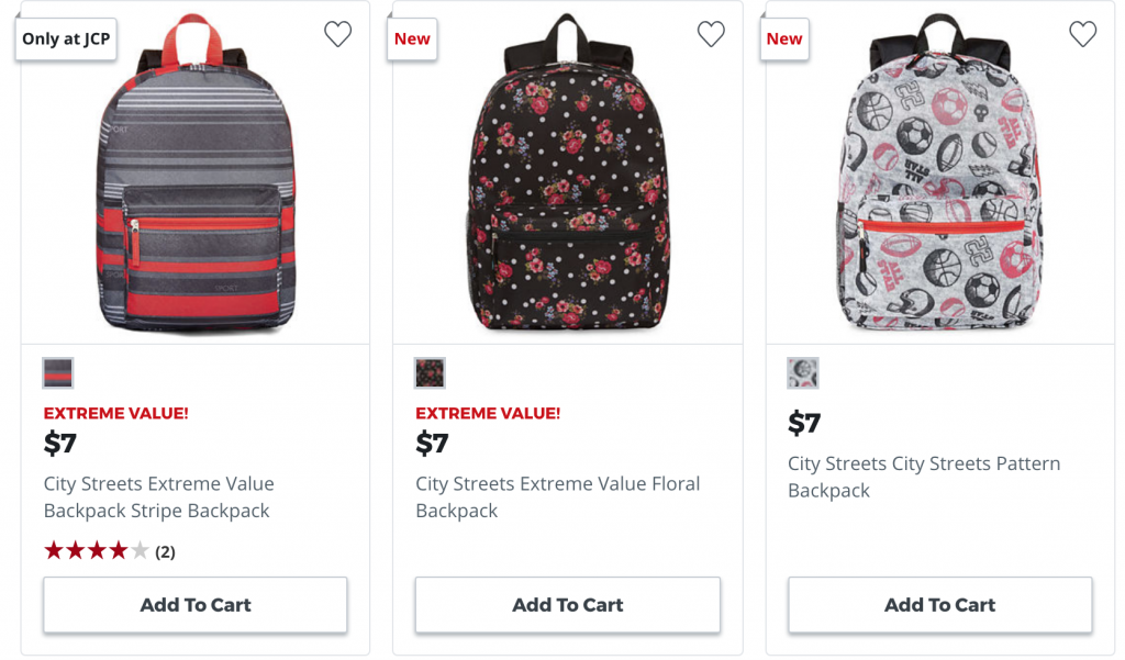 Backpacks As Low As $4.50 Each & Lunch Boxes $3.00 Each At JCPenney!