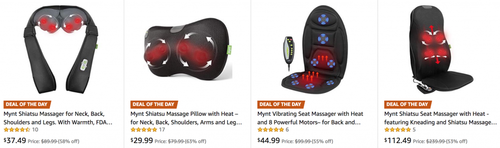 Save Up To 60% Off Mynt Massage Products Today Only on Amazon!