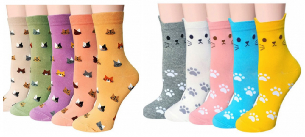 Women’s Cotton Crew Animal Socks 5-Pack Just $6.29!