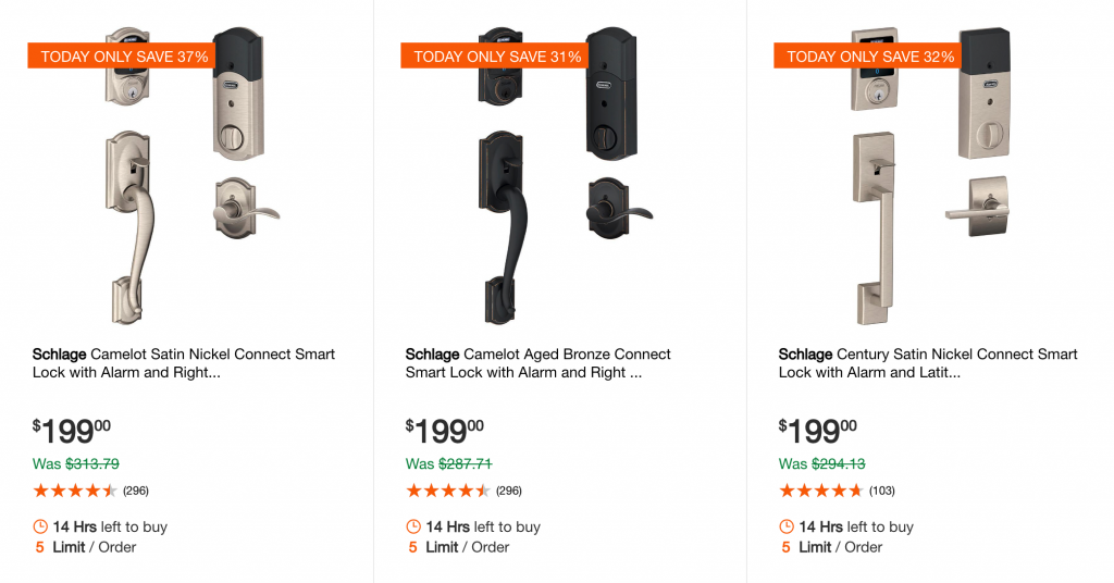 Schlage Smart Locks Up To 35% Off Today Only At Home Depot!