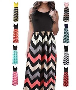 Women’s Summer Chevron Striped Print Dress $12.99!