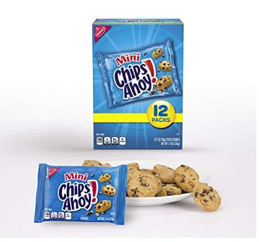 Chips Ahoy! Mini Chocolate Chip Cookie Snack Packs, 12 Count Box (Pack of 2) – Only $7.54!