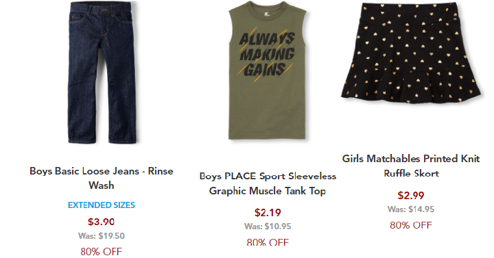 HOT! The Children’s Place: Take 80% off Clearance Items! Pants Only $3.90, Skorts $2.99, Leggings $2.59 Shipped!