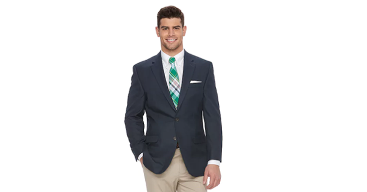 Kohl’s 30% Off! Earn Kohl’s Cash! Stack Codes! FREE Shipping! Men’s Chaps Classic-Fit Patterned Sport Coat – Just $48.99! Plus earn $10 in Kohl’s Cash!