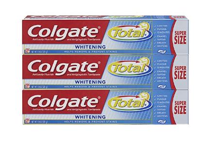 Colgate Total Whitening Toothpaste (3 Count) – Only $6.46!