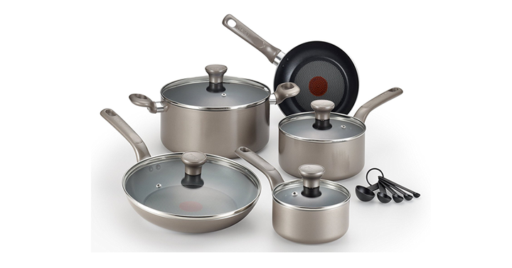 T-fal Excite Nonstick Thermo-Spot Dishwasher Safe Oven Safe Cookware Set, 14-Piece – Just $41.99!