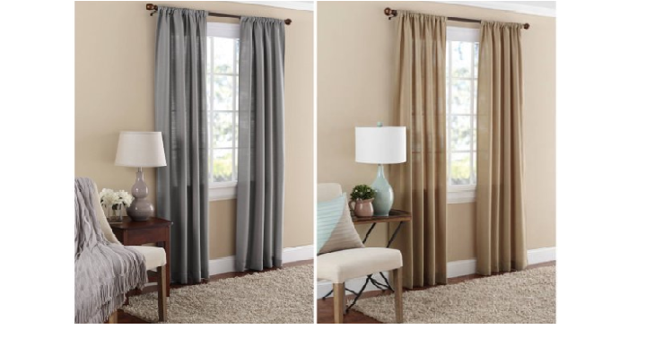 Mainstays Textured Solid Curtain Panel Only $4.57! 7 Colors to Choose From!
