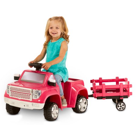 Kid Trax 6V Heavy Hauling Truck with Trailer Powered Ride On—$39.00!