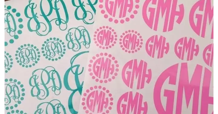 Vinyl Monogram Decal Sheet Blowout from Jane – Set of 13 – Just $5.99!