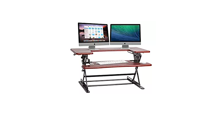 Halter Preassembled Adjustable Desk – Cherry – Just $109.99!