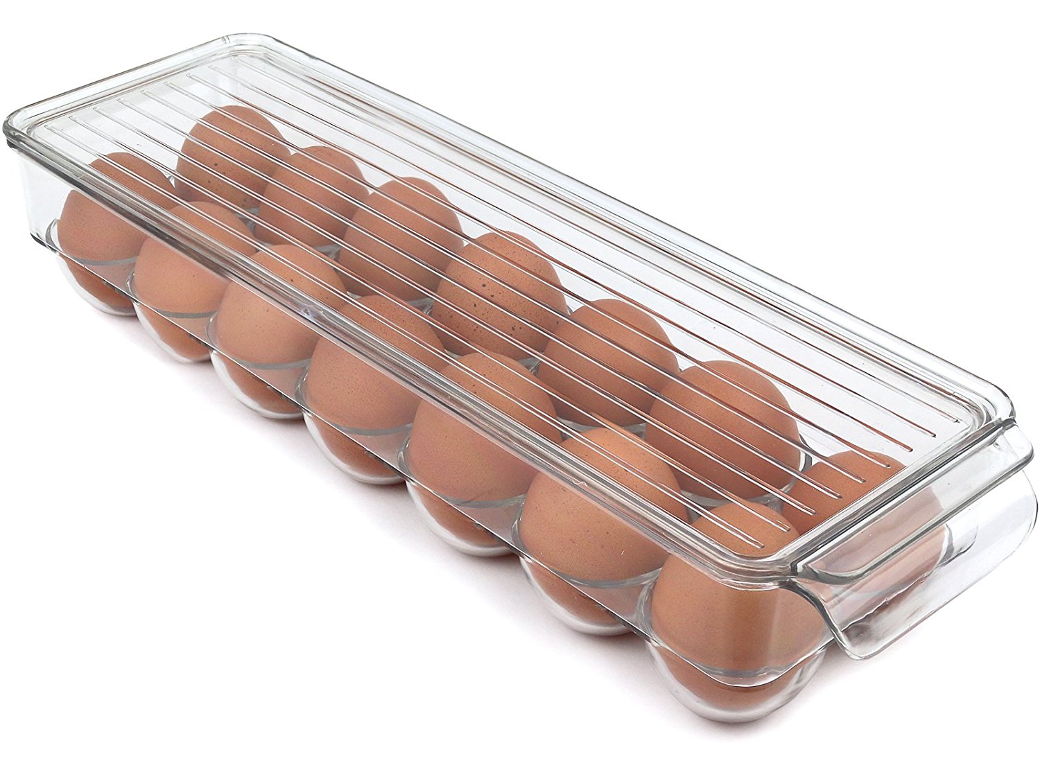 Stackable Refrigerator Egg Storage Bin with Lid (14 Eggs) Only $7.98!