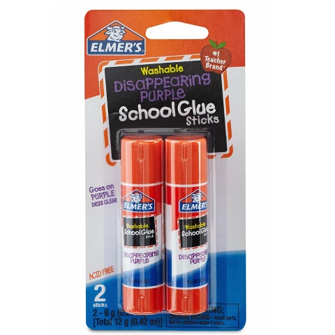 Elmer’s Washable Glue Sticks Disappearing Purple (2ct) Only $.49!