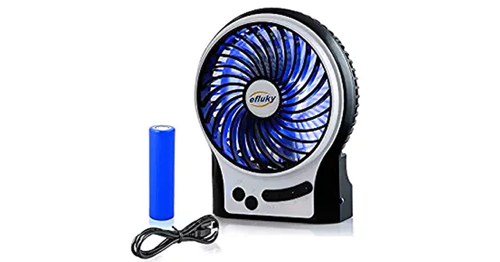 Mini USB 3 Speeds Rechargeable Portable Table Fan, 4.5-Inch – Just $8.54!